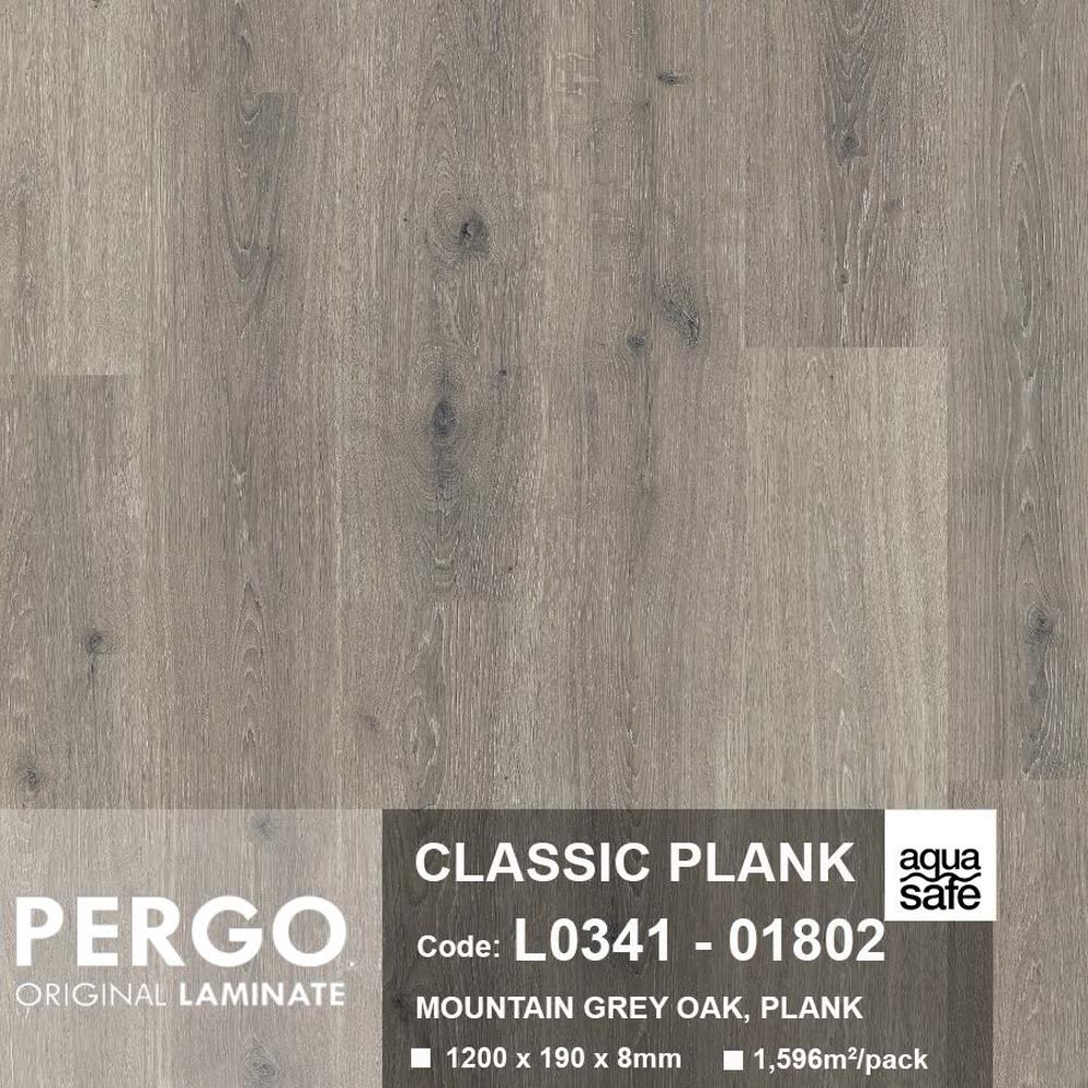 Cấu tạo và bề mặt vân gỗ Pergo Classic Plank 8mm