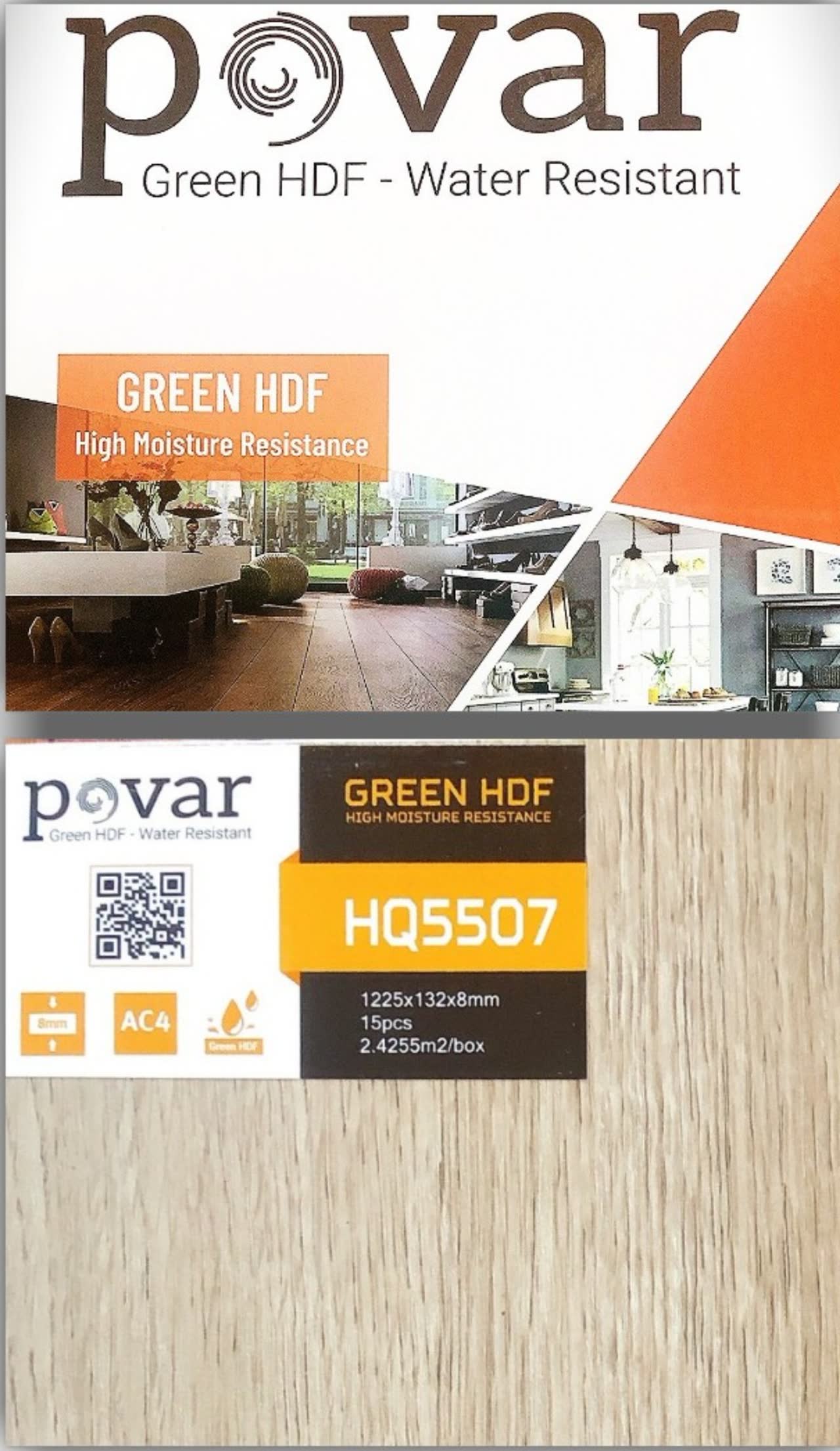 Hình ảnh thi công hoàn thiện sàn gỗ POVAR 8mm cốt xanh chống ẩm phòng ngủ