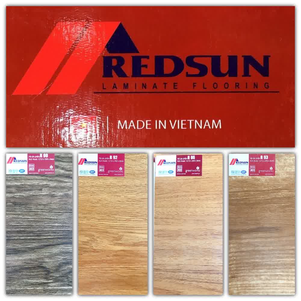 Mẫu ván sàn gỗ Redsun 8mm thiết kế hèm khóa ghép khít liền mạch