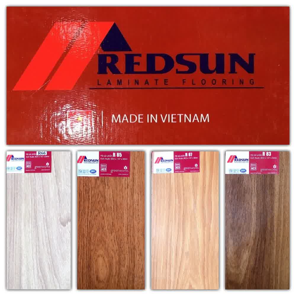 Hoàn thiện sàn gỗ Redsun 8mm màu sồi vàng tại căn hộ TPHCM mượt mà thẩm mỹ