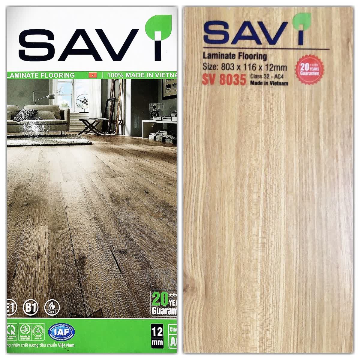 Các mã màu đa dạng của sàn gỗ SAVI 12mm S813