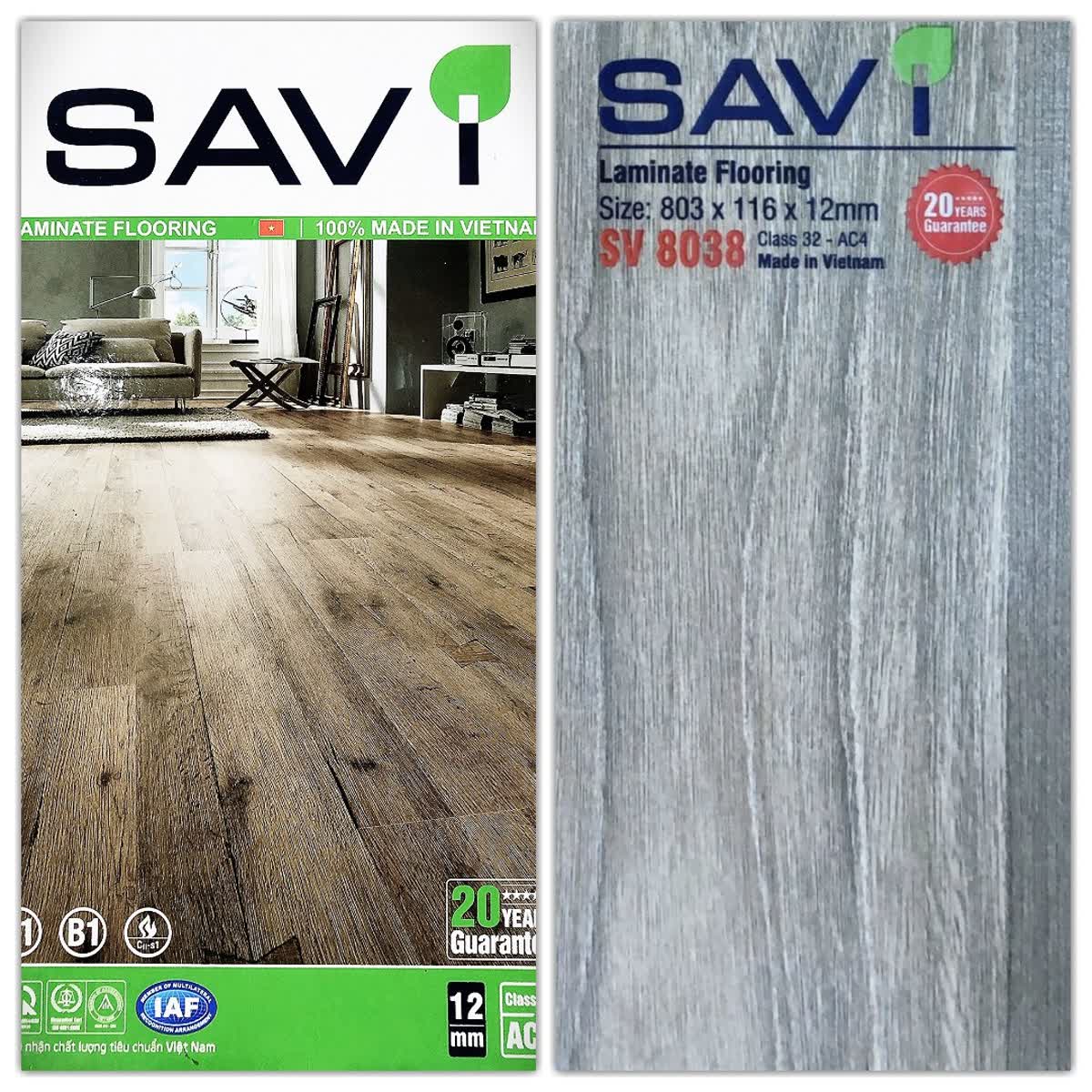 Hoàn thiện công trình sàn gỗ SAVI 12mm màu sồi hiện đại