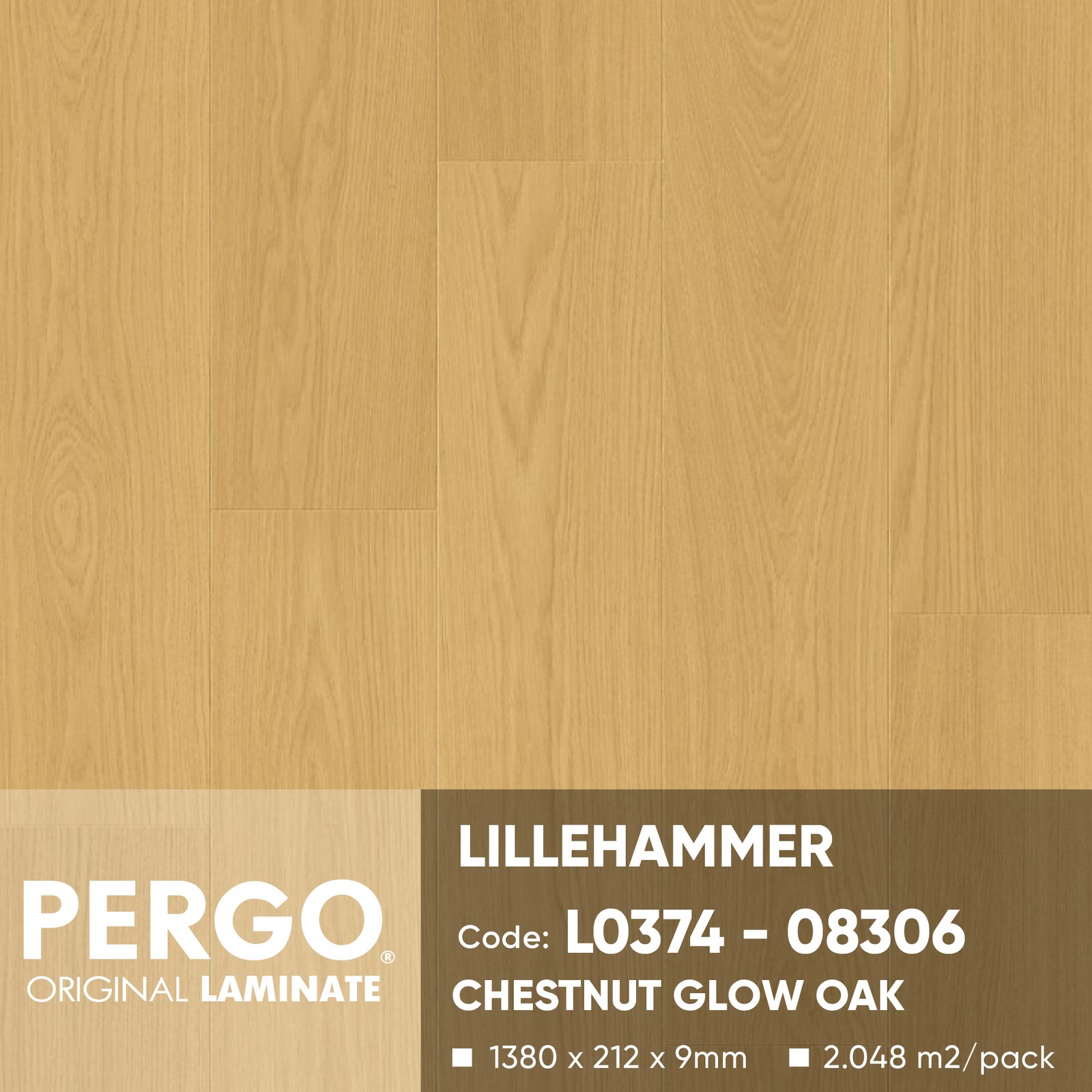 Sàn gỗ Pergo L0374-08306 - CHESTNUT GLOW OAK L0374-08306 - Sàn Gỗ Thiên Ngân