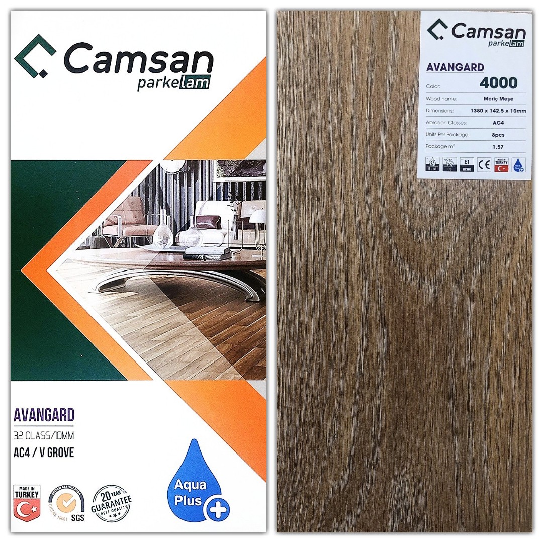 Bề mặt vân gỗ tự nhiên sắc nét của sàn gỗ Camsan Thổ Nhĩ Kỳ