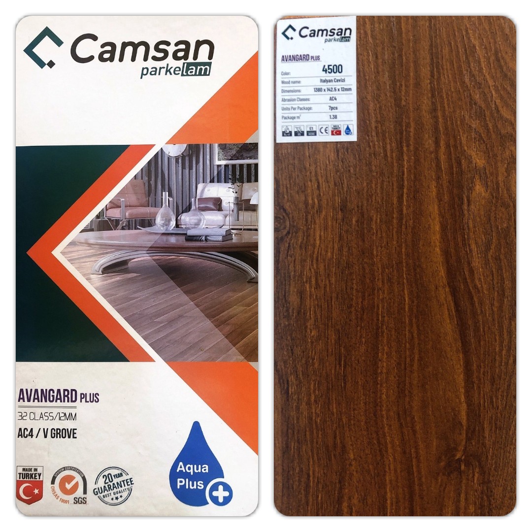 Mẫu sàn gỗ Camsan 12mm mã 4005 Thổ Nhĩ Kỳ chịu lực tốt