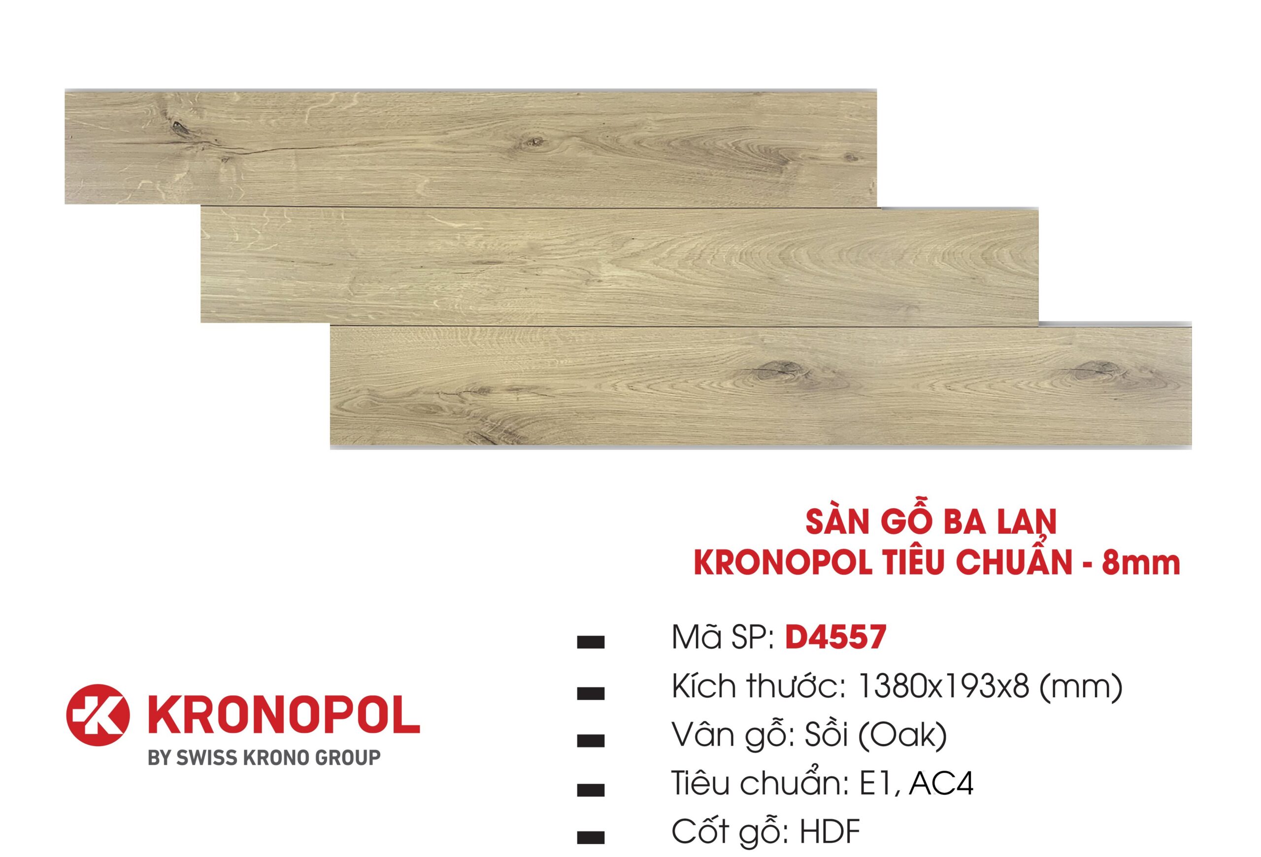 Cốt gỗ HDF Aqua Zero chịu nước siêu việt sàn Kronopol 10mm