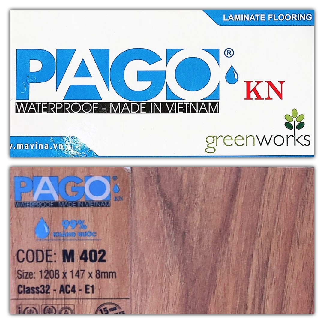 Kho sàn gỗ Thiên Ngân cung cấp Pago KN 8mm chính hãng giá rẻ TPHCM