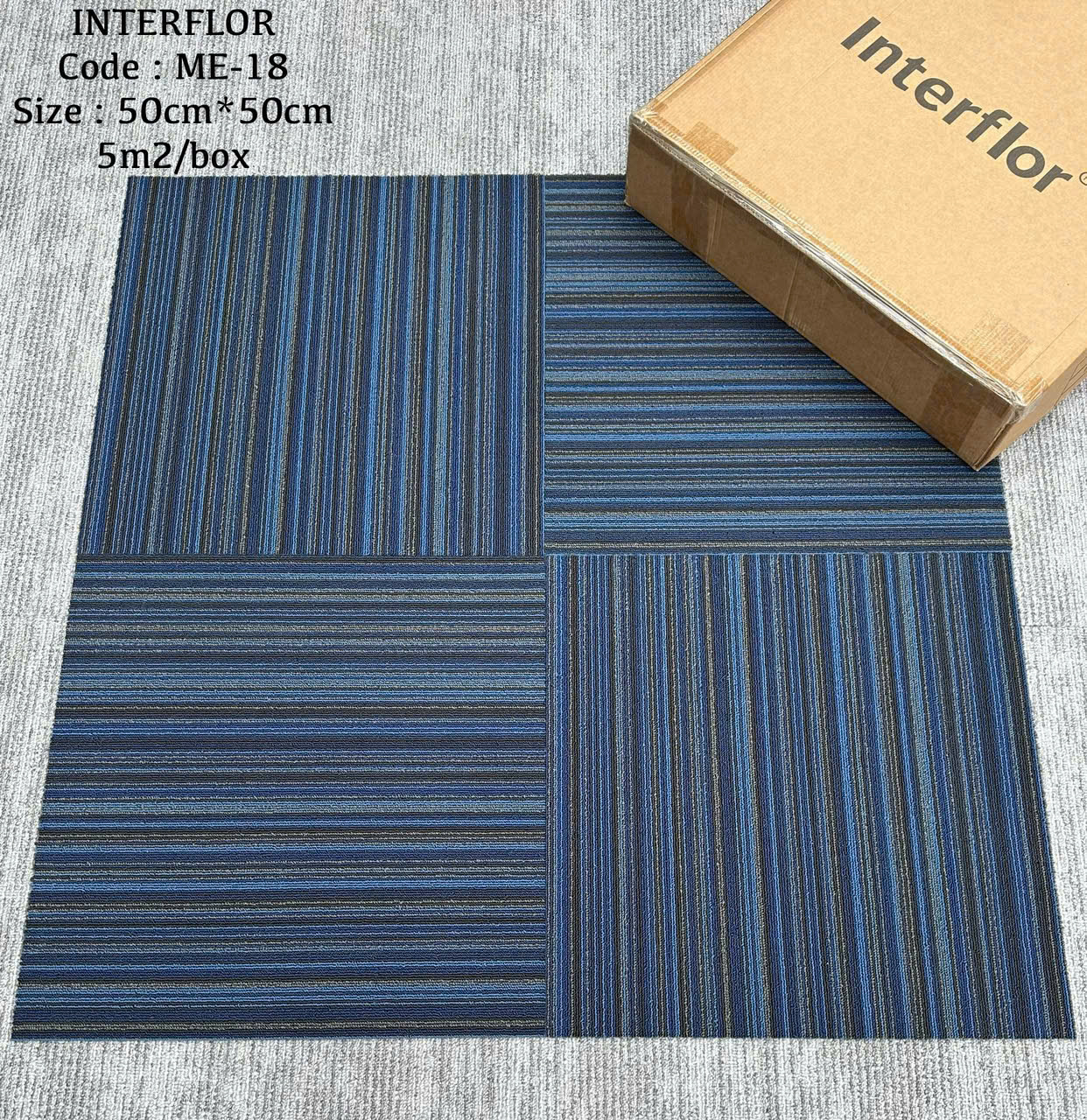 Quy trình thi công thảm gạch trải sàn văn phòng 50x50cm hoa văn caro ghép caro linh hoạt