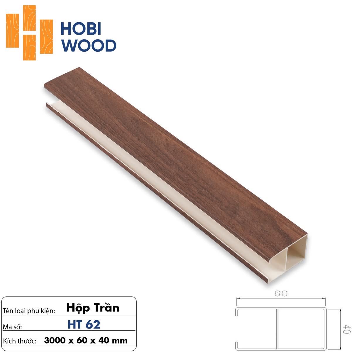 Cấu tạo thanh hộp cột nhựa PVC HT62