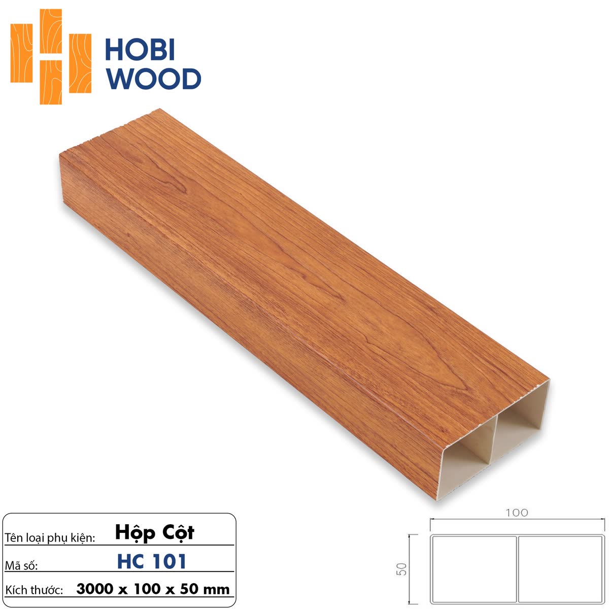 Hộp cột HC101 đồng bộ với tấm ốp trần HT101