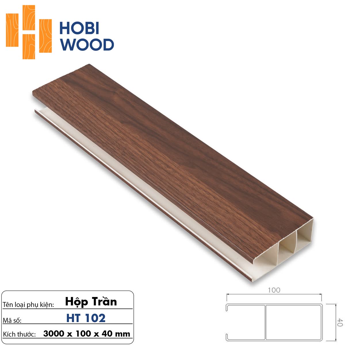 Tấm Ốp Hộp Trần HT102 10mm vân óc chó sang trọng
