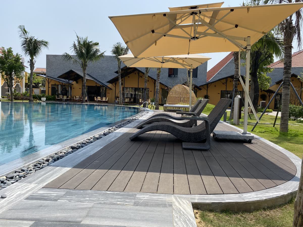 Sàn ngoài trời DK14020R 20mm cho lối đi nhẹ trong vườn